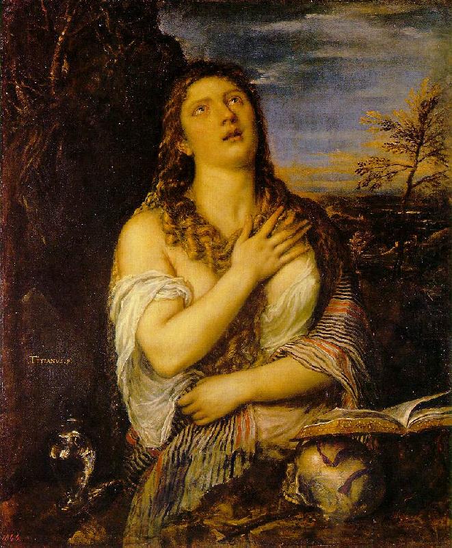 Penitent Mary Magdalen r, TIZIANO Vecellio